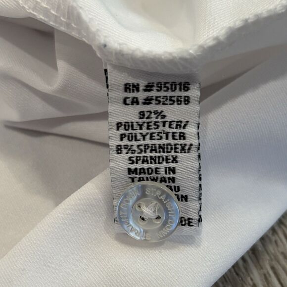 Straight Down Golf Polo Shirt Mens M White Martini Glasses All Over Performance - Picture 4 of 6